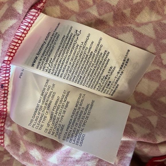 HILFIGER Red Printed Accordion Top Maxi Boho Dress - Picture 6 of 9